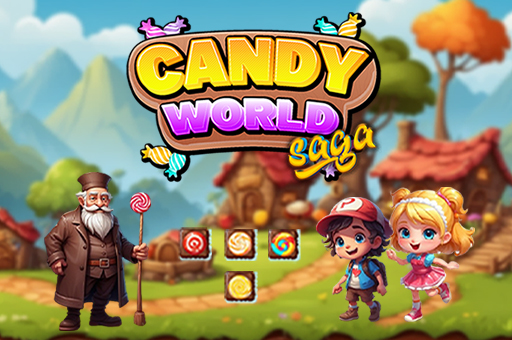 Candy World Saga play online no ADS