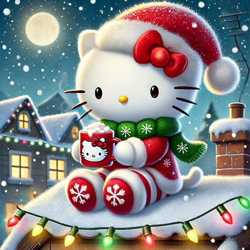 Hello Kitty Christmas Puzzle: Festive Holiday