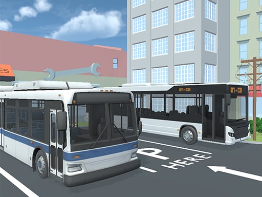 City Bus Parking Challenge Simulator 3D Online Racing Games on NaptechGames.com