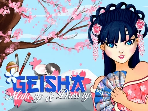 Geisha make up and dress up - Girls