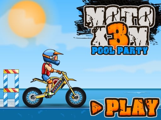 Moto X3M Pool Party Online Sports Games on NaptechGames.com