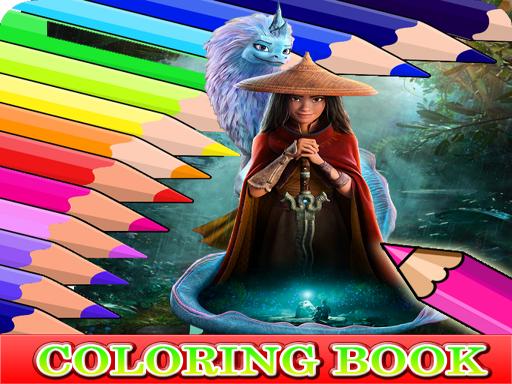 Coloring Book for Raya And The Last Dragon - Puzzles
