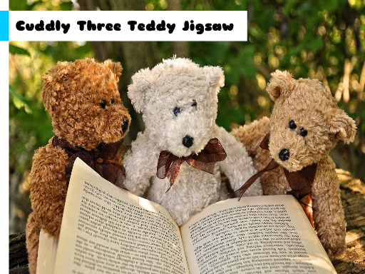 Cuddly Three Teddy Jigsaw Online Puzzle Games on NaptechGames.com