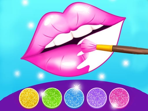 Glitter Lips Coloring Game Online Girls Games on NaptechGames.com