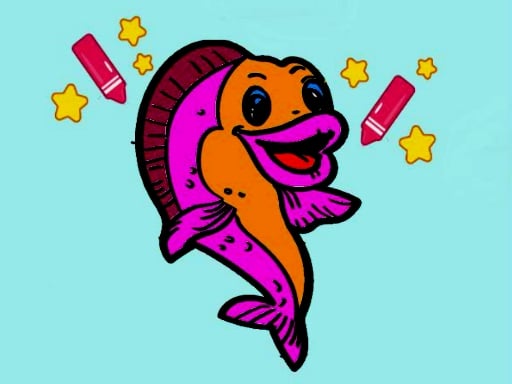 Easy To Paint GoldFish Online Hypercasual Games on NaptechGames.com