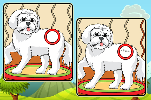 Dogs Spot The Differences 2 play online no ADS