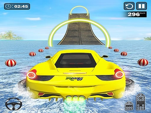 Water Surfing Car Stunt Games Car Driving Games - Racing