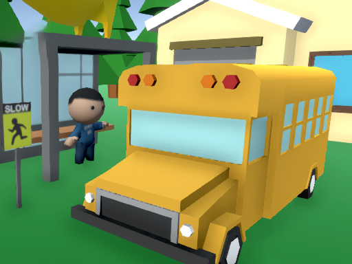School Bus Simulator Kid Cannon Online Clicker Games on NaptechGames.com