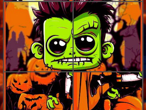 Franky &amp; Vampire Halloween Puzzle