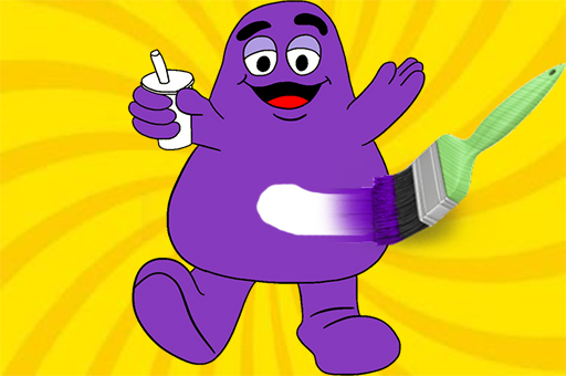 Grimace Shake Coloring Book play online no ADS