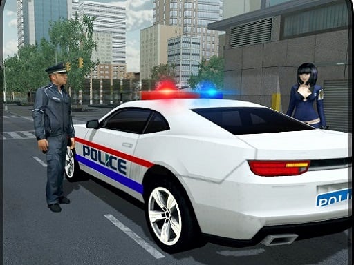 American Police Car Driv...