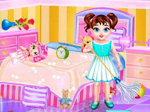Baby Taylor Messy Home Clean Up Online Girls Games on NaptechGames.com