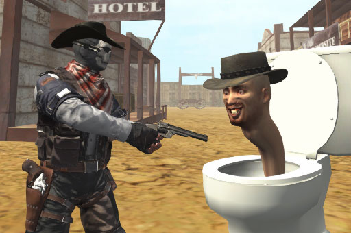 Cowboy vs Skibidi Toilets play online no ADS