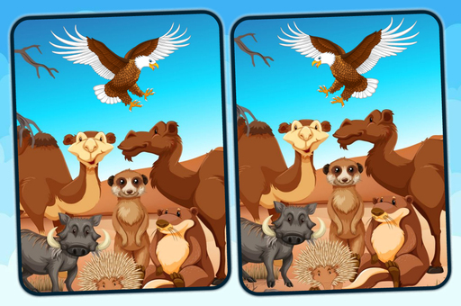 Spot 5 Differences Deserts play online no ADS