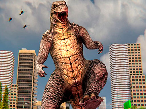 Monster Dinosaur Rampage City Attack Online Boys Games on NaptechGames.com