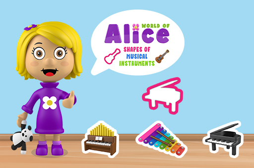 World of Alice   Shapes of Musical Instruments play online no ADS