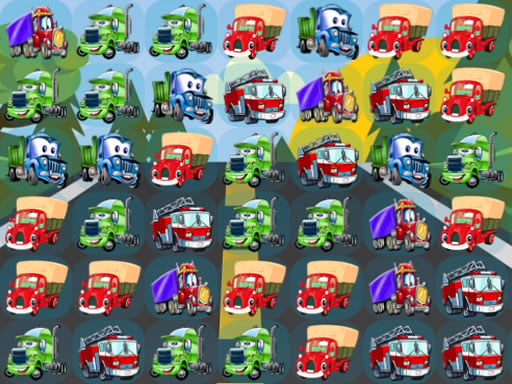 Play Cartoon Trucks Match 3 Online