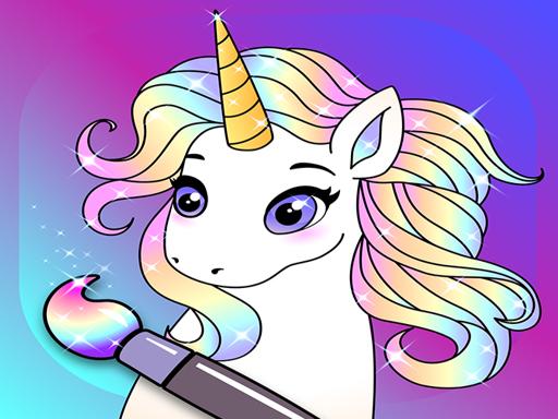 Play Animated Glitter Coloring Book - My Little Unicorn