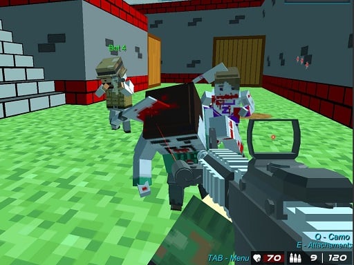 Play Shooting Zombie Blocky Gun Warfare Online