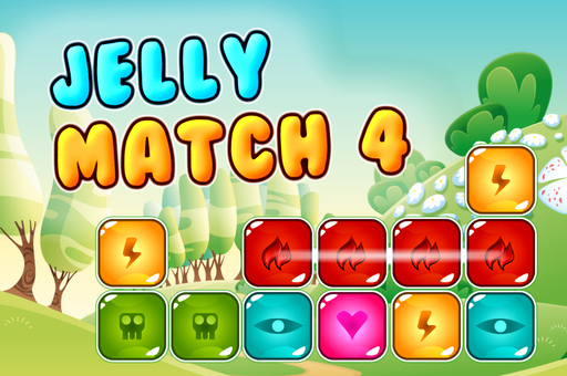 Jelly Match 4 play online no ADS