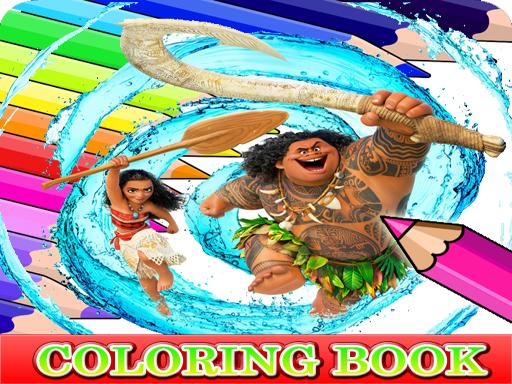 Coloring Book for Moana - Puzzles