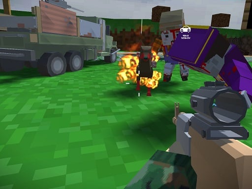 Play Blocky Zombie And Vehicle Shooting