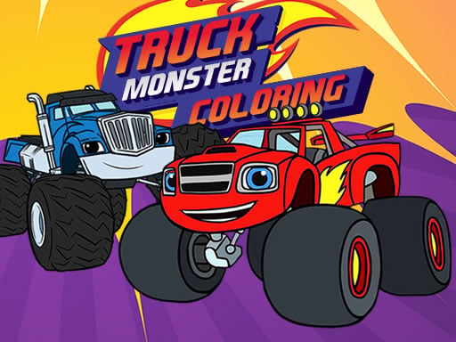 Blaze Monster Truck Coloring Book Online Puzzle Games on NaptechGames.com