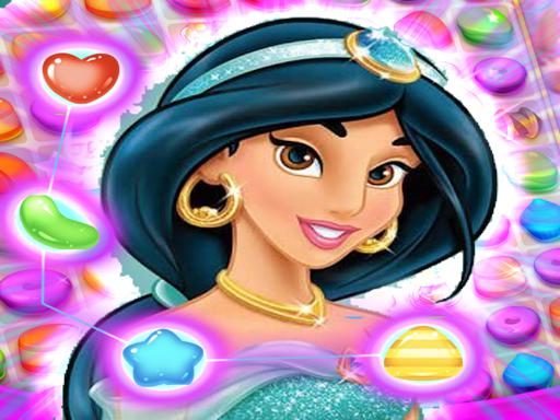 Resim: Jasmine Aladdin Match 3 Puzzle oyunu