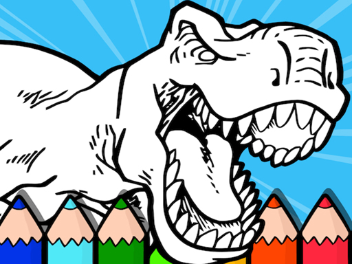 Coloring Dinos For Kids Online Clicker Games on NaptechGames.com