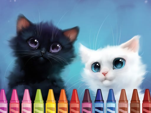  Colorful Kittens - Free Online Coloring Game | GamerNet