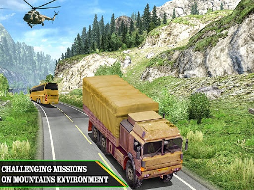 US Army Uphill Offroad Mountain Truck Game 3D - Action