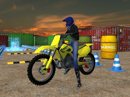 Play MSK Dirt bike stunt parking sim