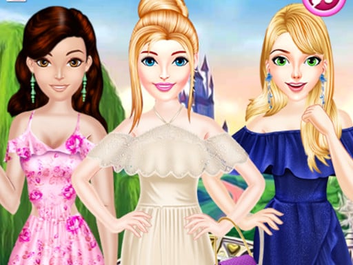 Fashion Off The Shoulder Dress Online Girls Games on NaptechGames.com