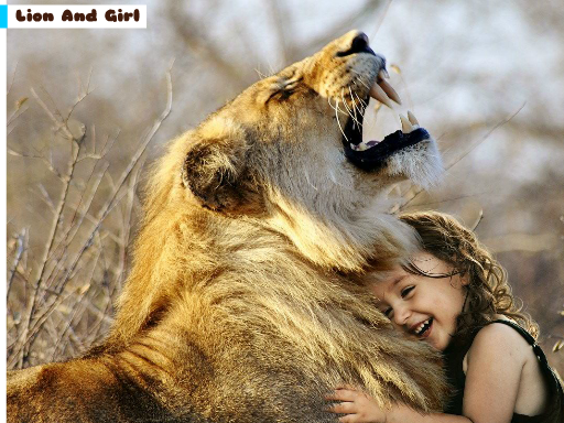 Lion And Girl Jigsaw oyunu