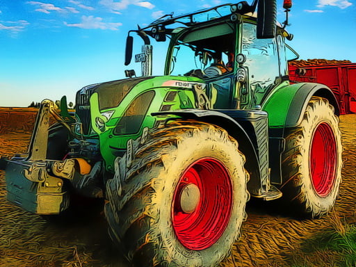 Play Farming Tractor Puzzle Online