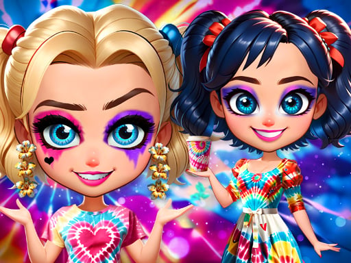 Tie Dye Explosion of Color - Play Free Best Girls Online Game on JangoGames.com