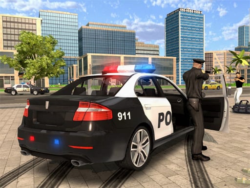 Play Cartoon Police Car Slide Online