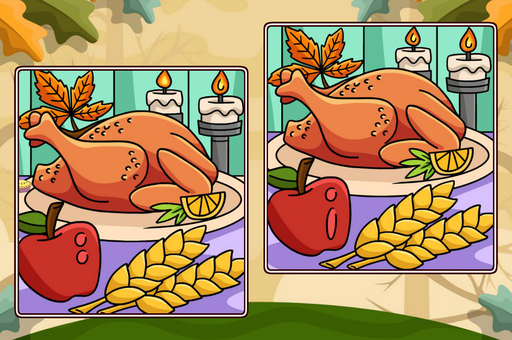 Thanksgiving Spot The Differences play online no ADS