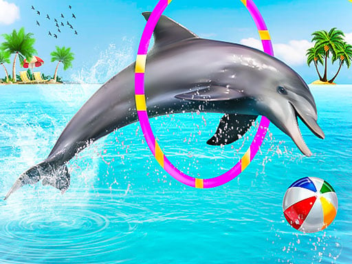 Шоу водных трюков с дельфинами