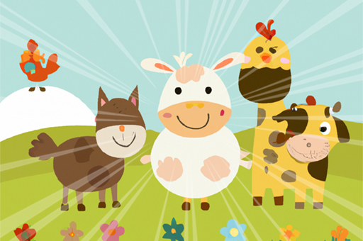 Happy Farm Animals play online no ADS