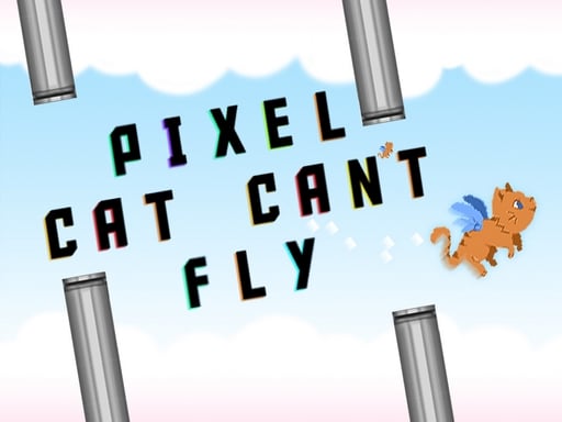 Pixel Cat Cant Fly Online Clicker Games on NaptechGames.com