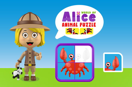 World of Alice   Animals Puzzle play online no ADS