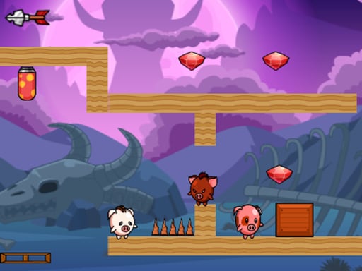 Pig Bros Adventure Online Adventure Games on NaptechGames.com
