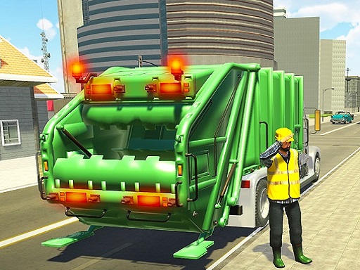 American Trash Truck Simulator Game 2022 Online Adventure Games on NaptechGames.com