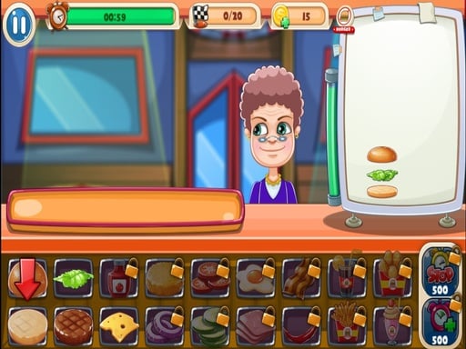 Funny Burger Shop Online Cooking Games on taptohit.com
