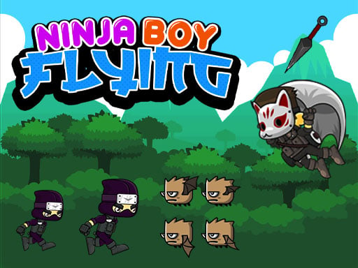 Ninja Boy Flying Online Action Games on NaptechGames.com