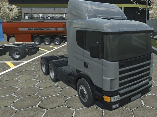 Watch 18 wheeler truck driving cargo